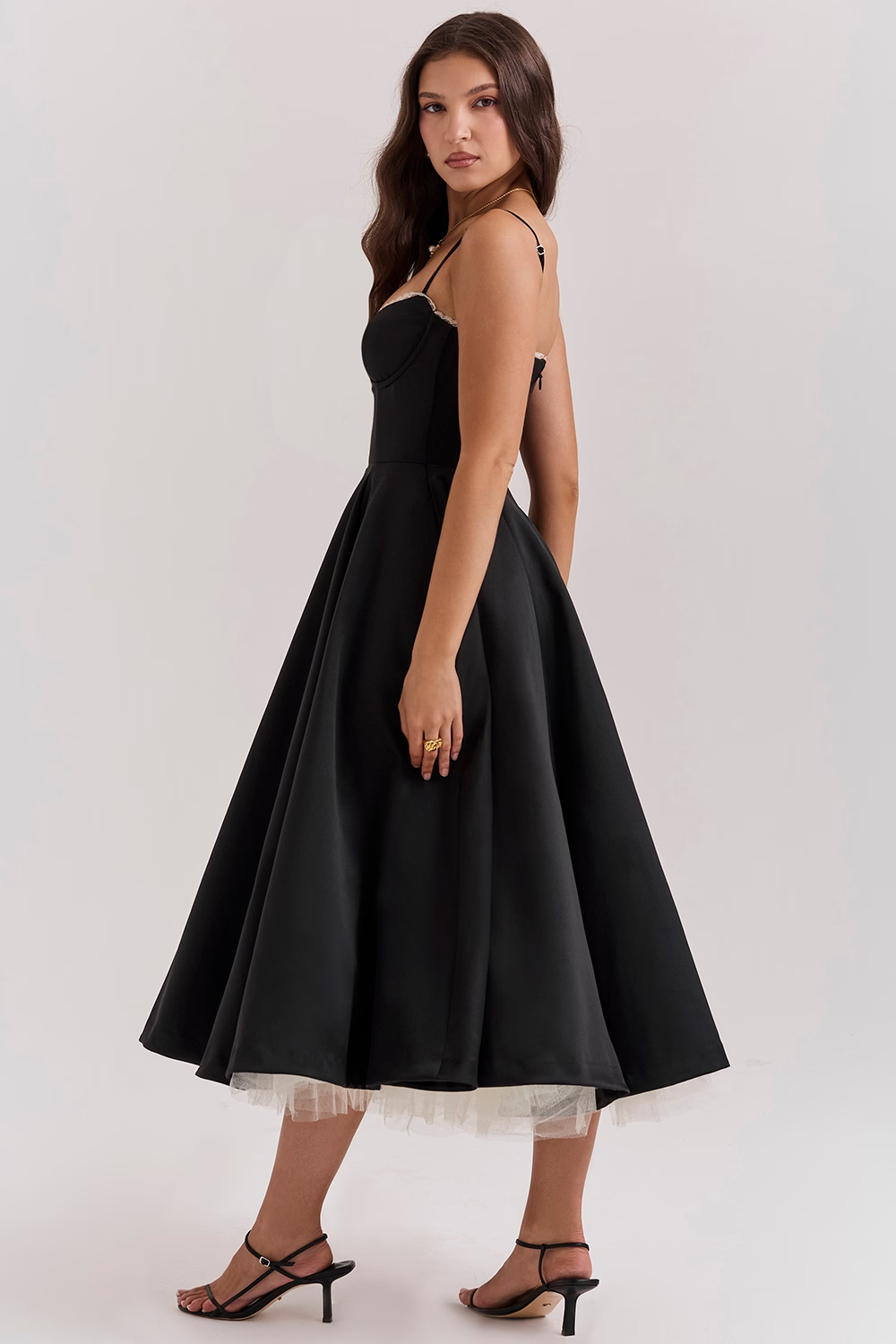 Luce - Abito midi in tulle e raso