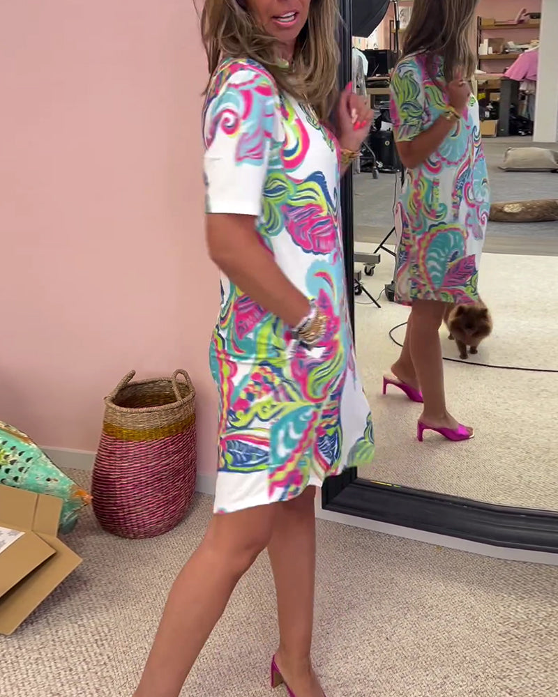 Nadia - Printed midi dress