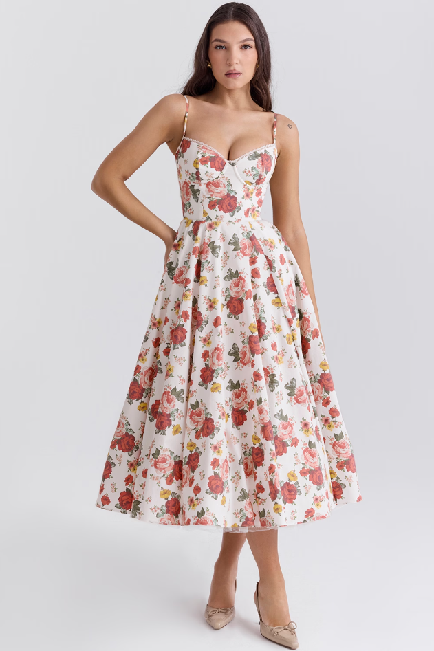 Luce - Abito midi in tulle e raso