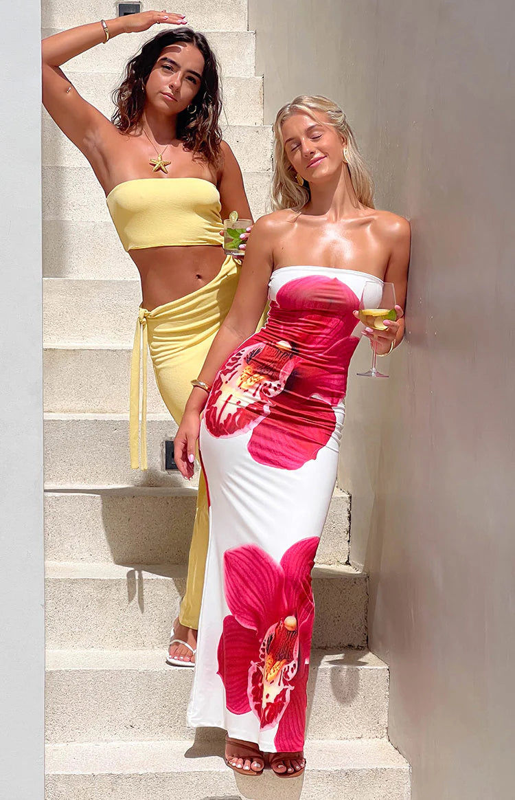 Arizona - Floral Mesh Maxi Dress