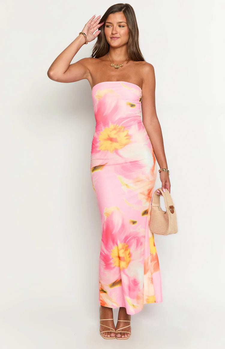 Arizona - Floral Mesh Maxi Dress