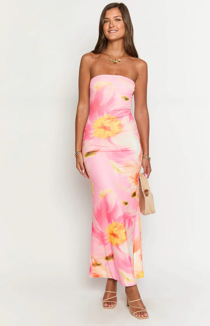 Arizona - Floral Mesh Maxi Dress