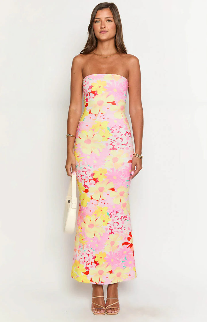 Arizona - Floral Mesh Maxi Dress