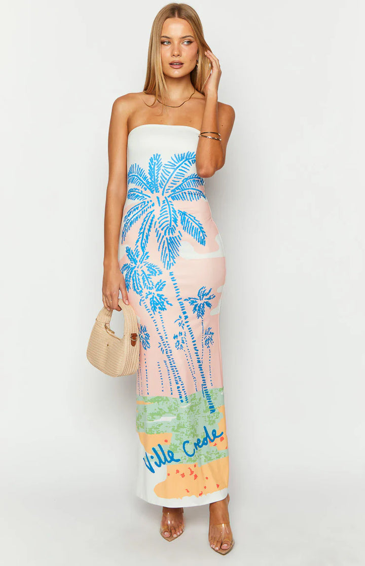 Arizona - Floral Mesh Maxi Dress