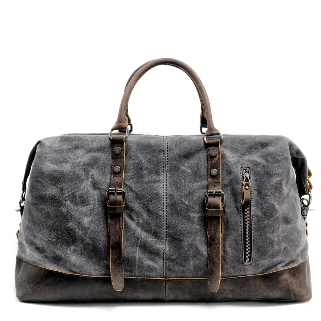 Kingsley Canvas Leather Duffle Bag