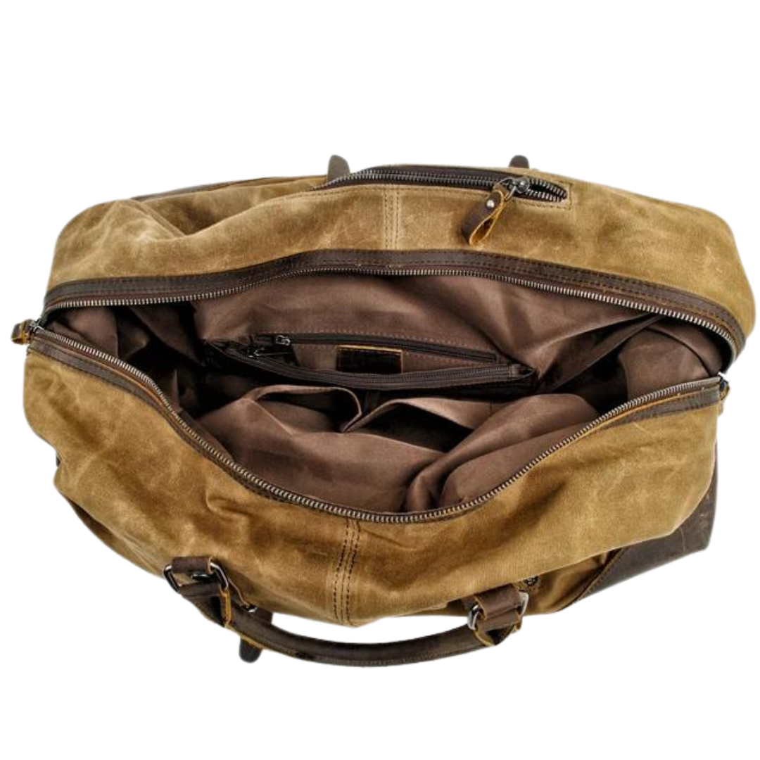 Kingsley Canvas Leather Duffle Bag