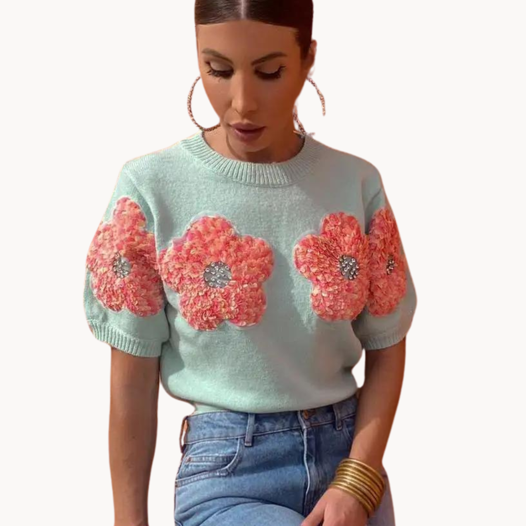 Mireille Flower Sweater Shirt