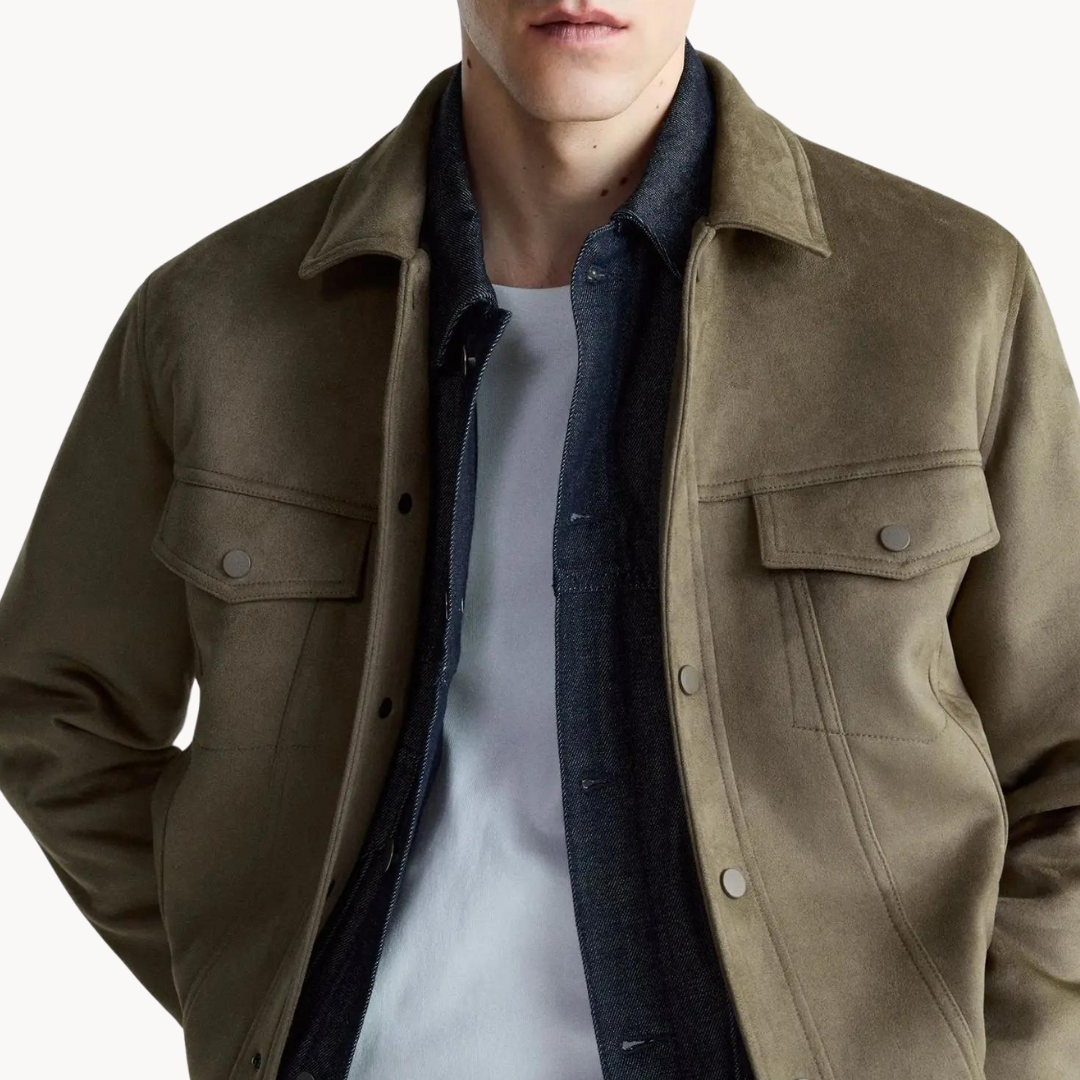 Amos Suede Snap Jacket