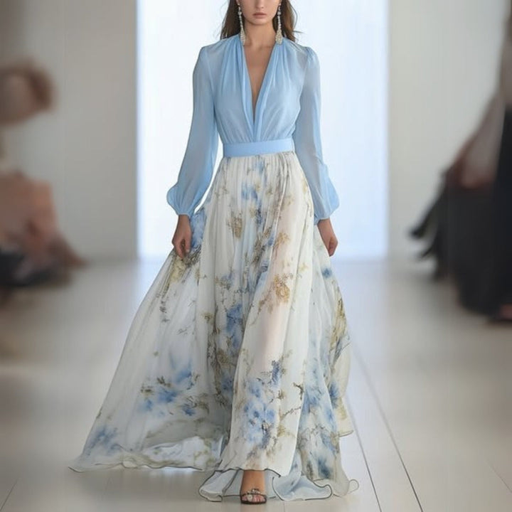 Dolores - Maxi abito con stampa floreale