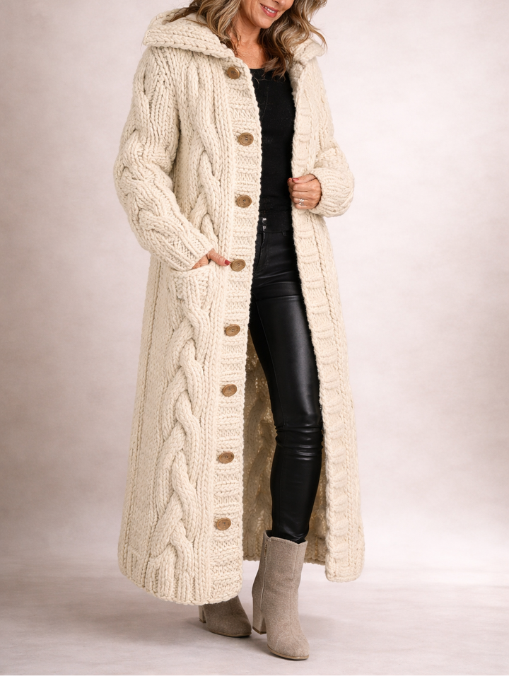 Karin - Elegant Cozy Coat with Tummy Coverage