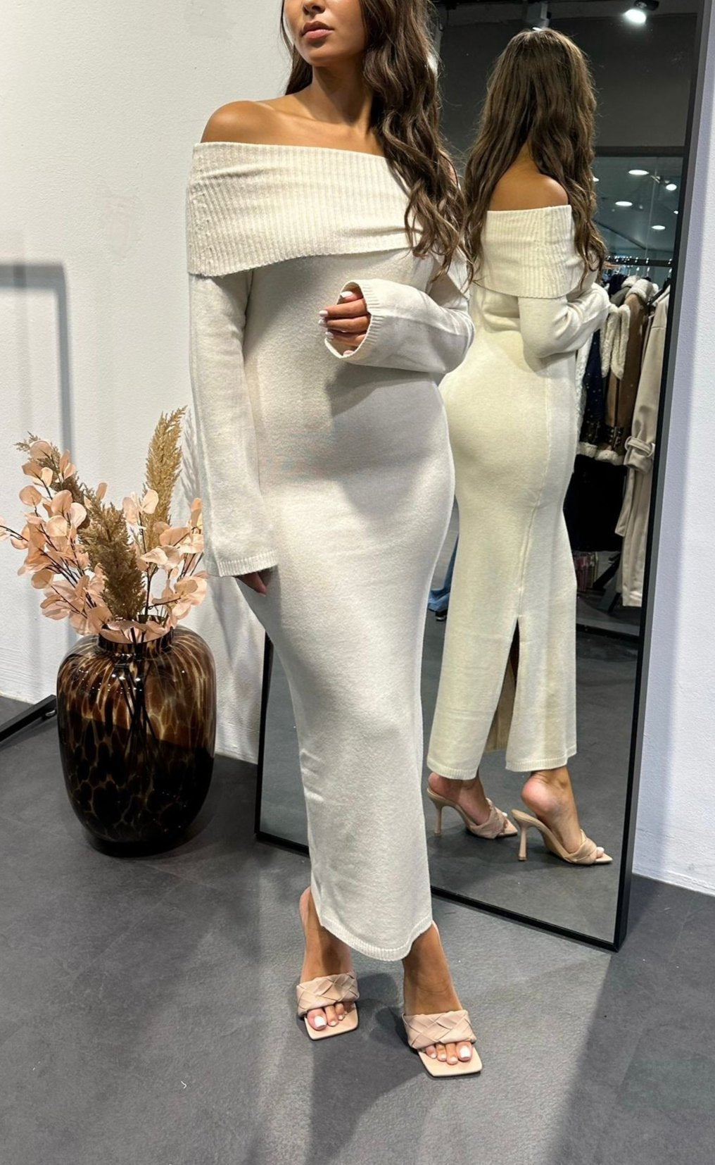 Azrielle™ | Folded Knit Maxi Dress