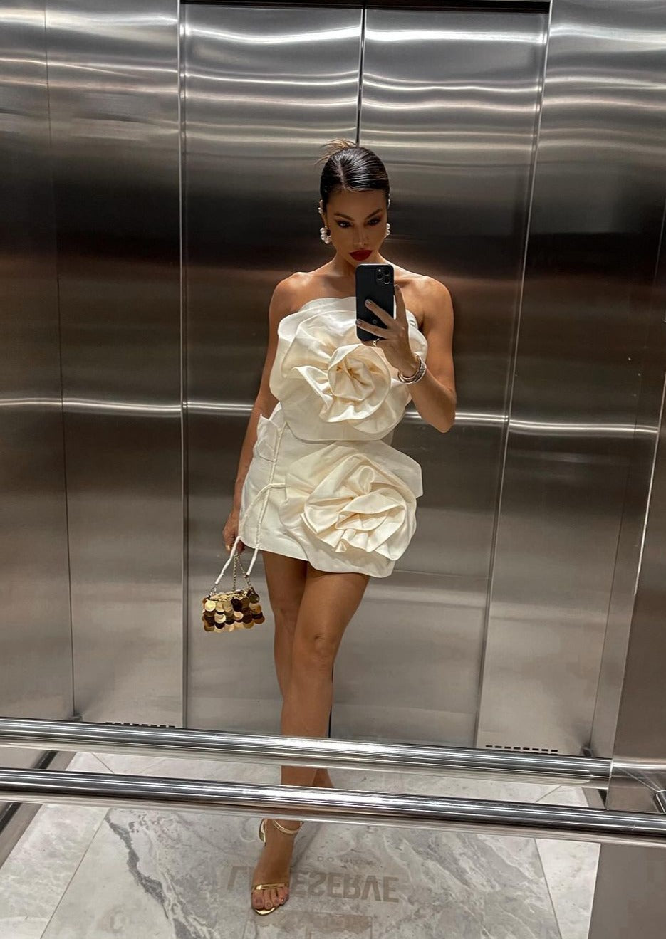 Alana - Flower Mini Dress