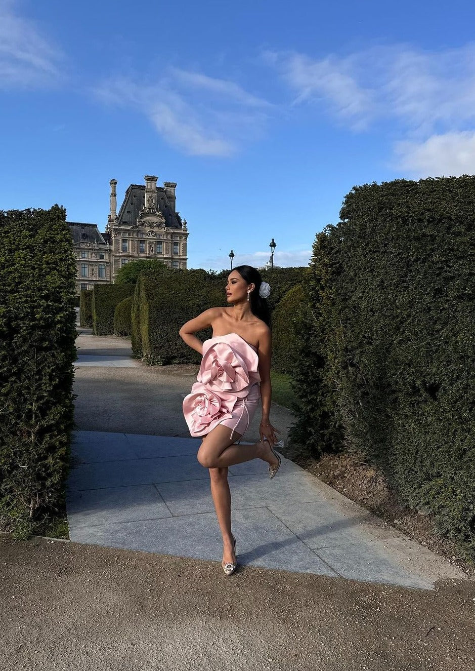 Alana - Flower Mini Dress