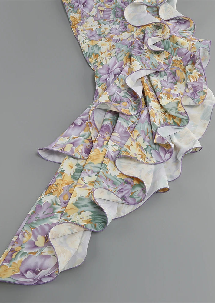 Livvy ™ | One-Sleeve Floral Dress