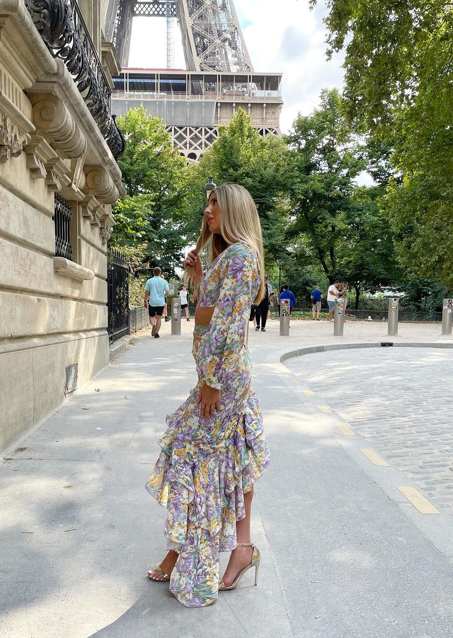 Livvy ™ | One-Sleeve Floral Dress