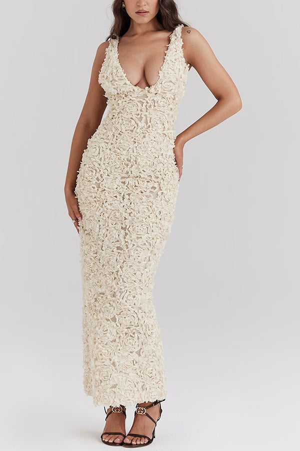 Lyra - Floral Backless Maxi Dress