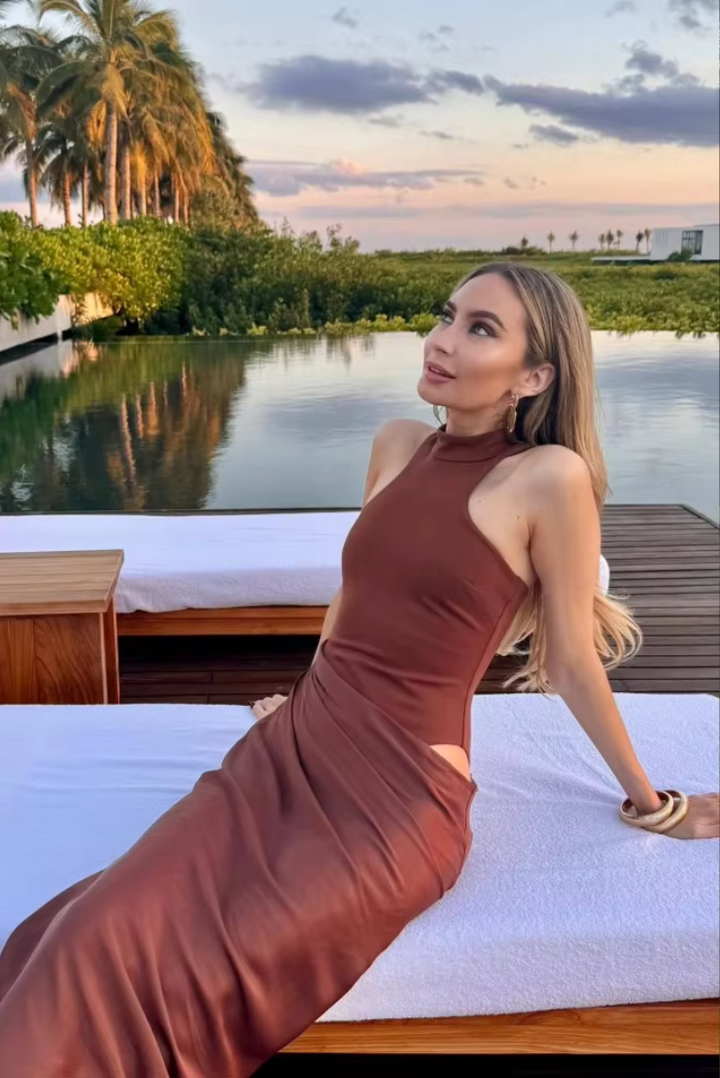 Faye | Maxi abito asimmetrico