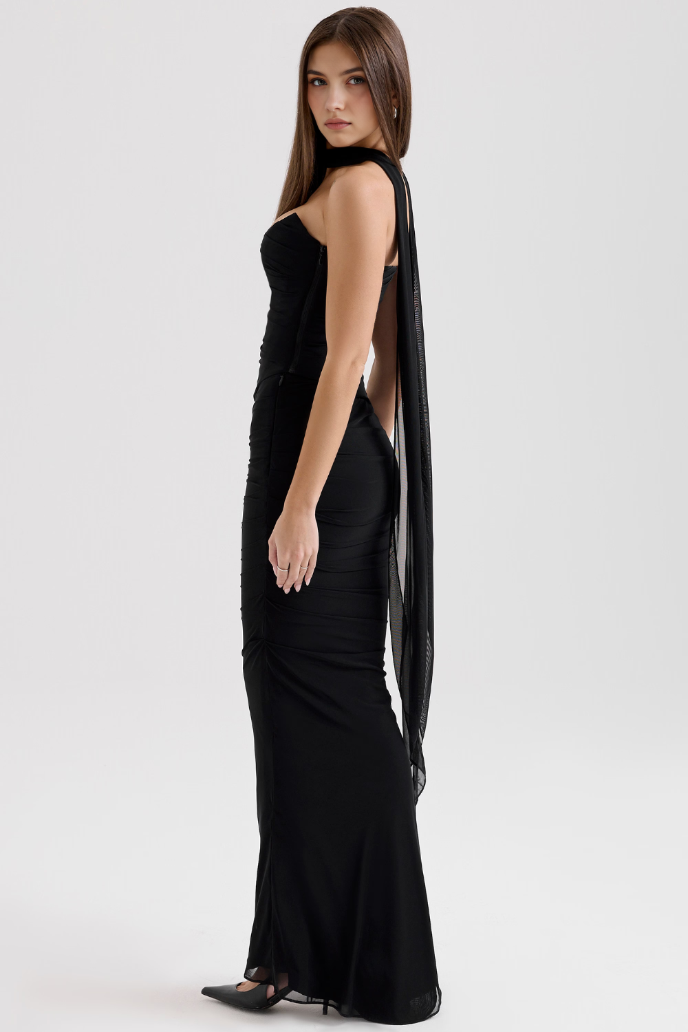 SERAPHINA - MESH CORSET MIDI DRESS