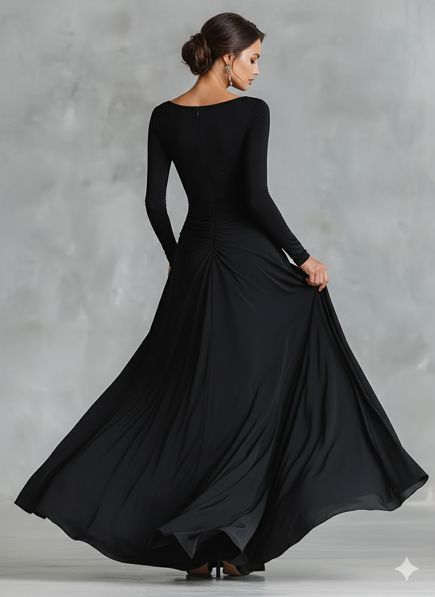 Rubi | Elegant Black Maxi Dress