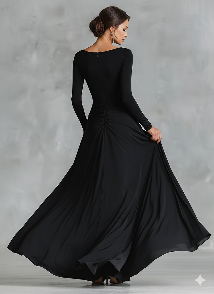 Rubi | Elegant Black Maxi Dress