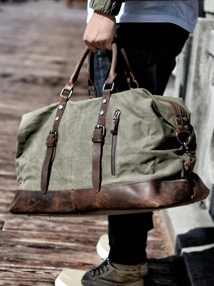 Kingsley Canvas Leather Duffle Bag