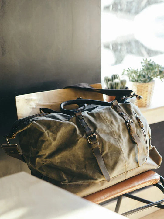 Kingsley Canvas Leather Duffle Bag