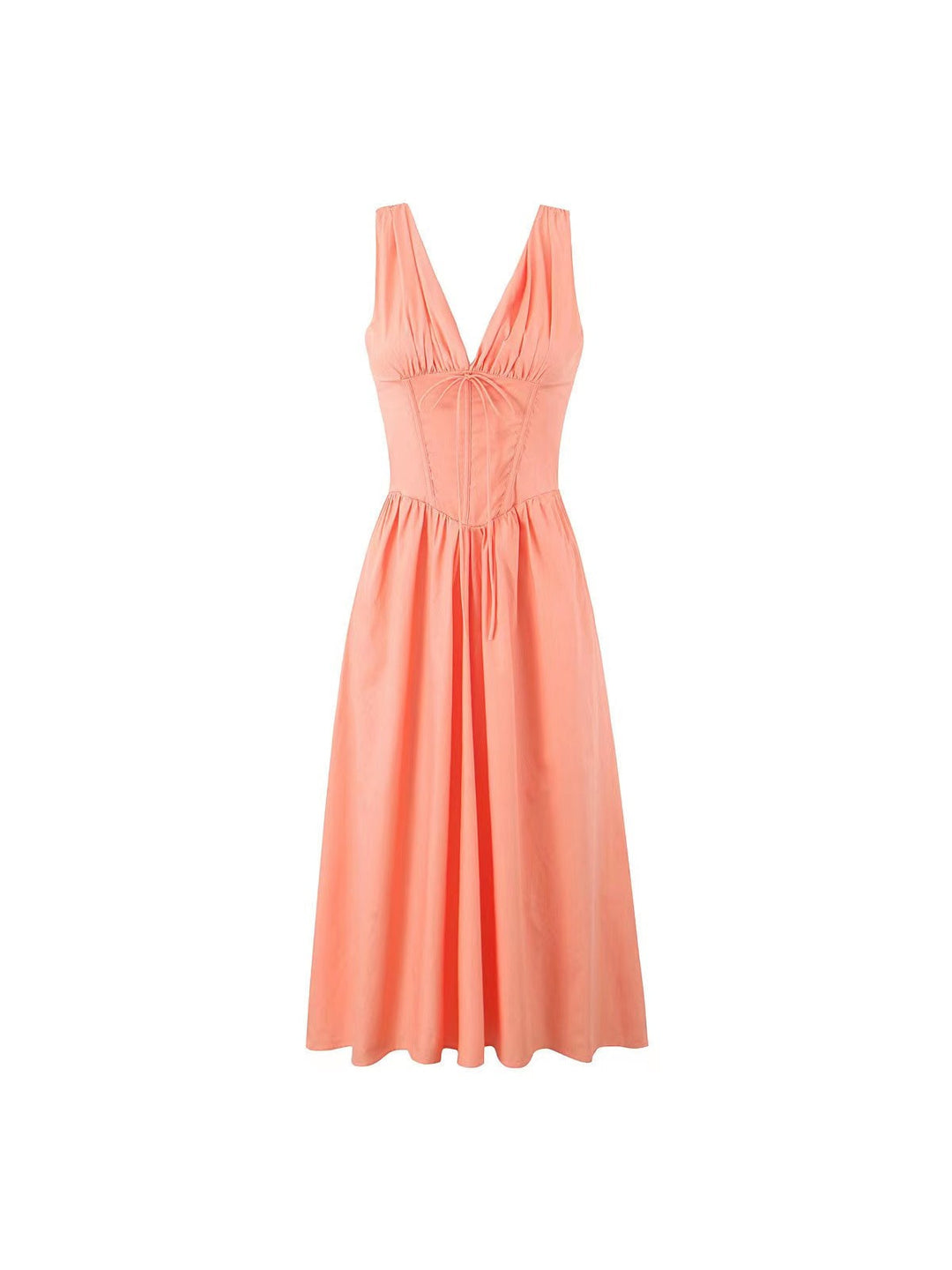 Ariana - V Neck Corset Flare Midi Dress