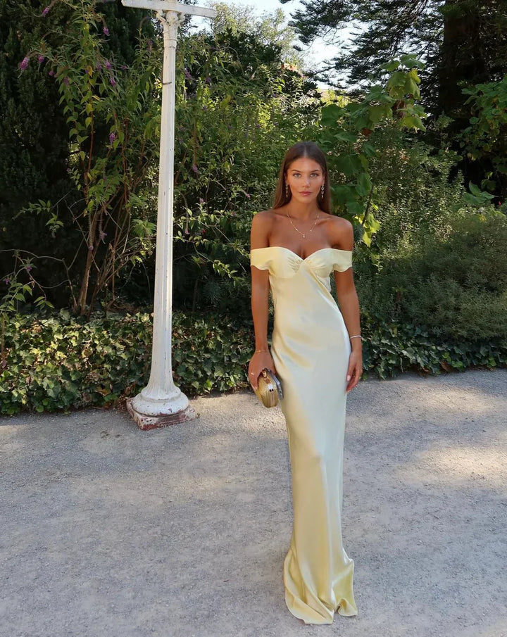 Emory - Satin Backless Maxi Dress