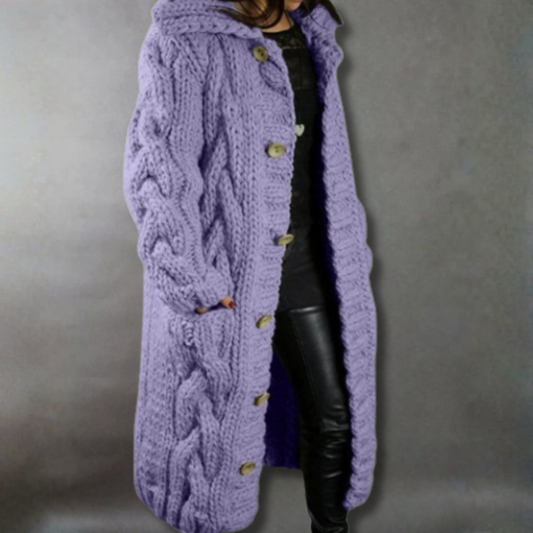 Karin - Elegant Cozy Coat with Tummy Coverage