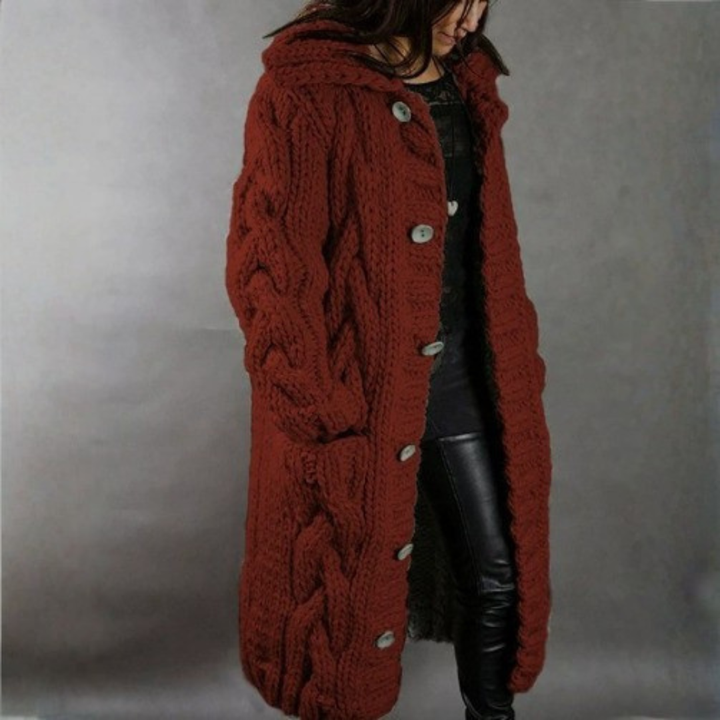 Karin - Elegant Cozy Coat with Tummy Coverage