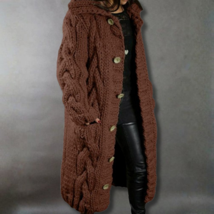 Karin - Elegant Cozy Coat with Tummy Coverage