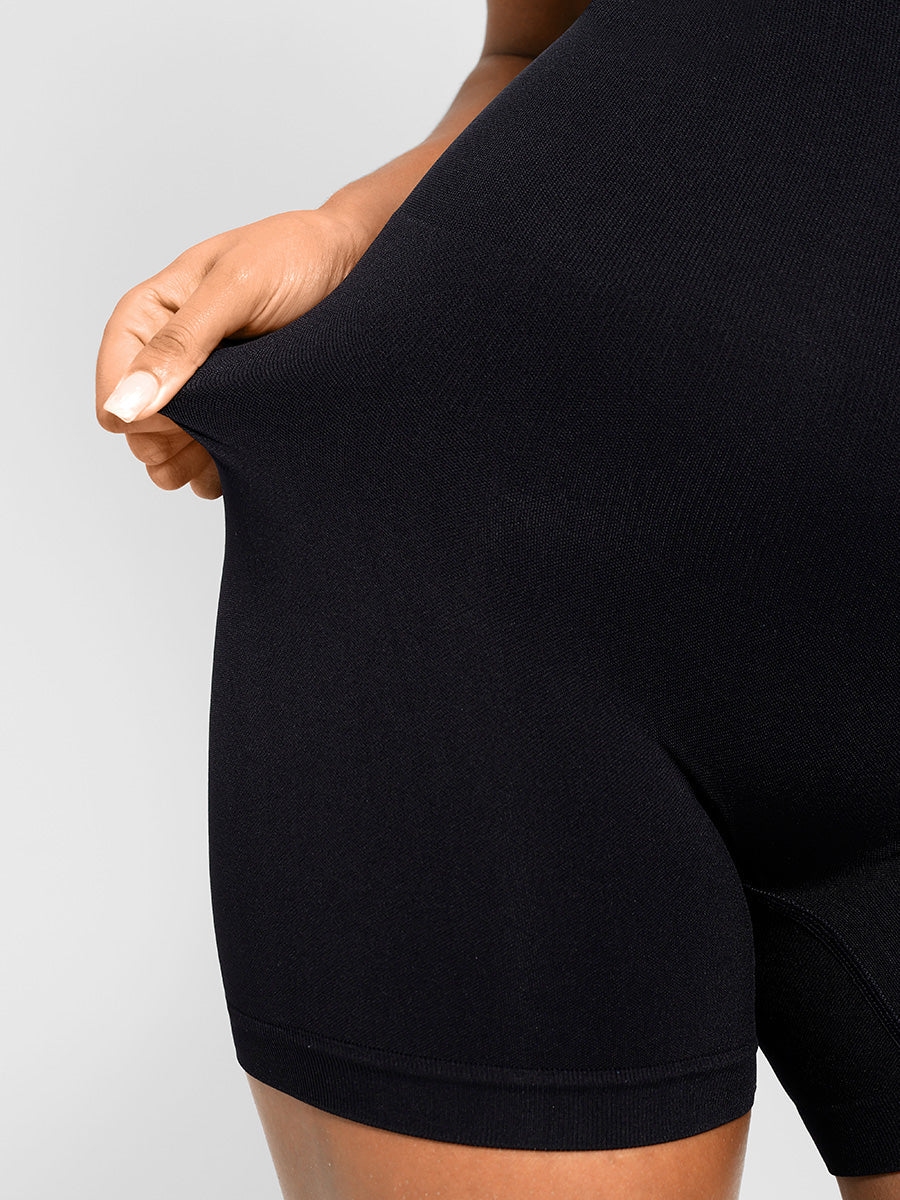 Built-In Shapewear High-Neck Romper