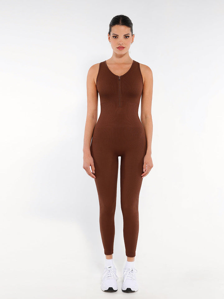 Tuta shapewear senza cuciture e con zip