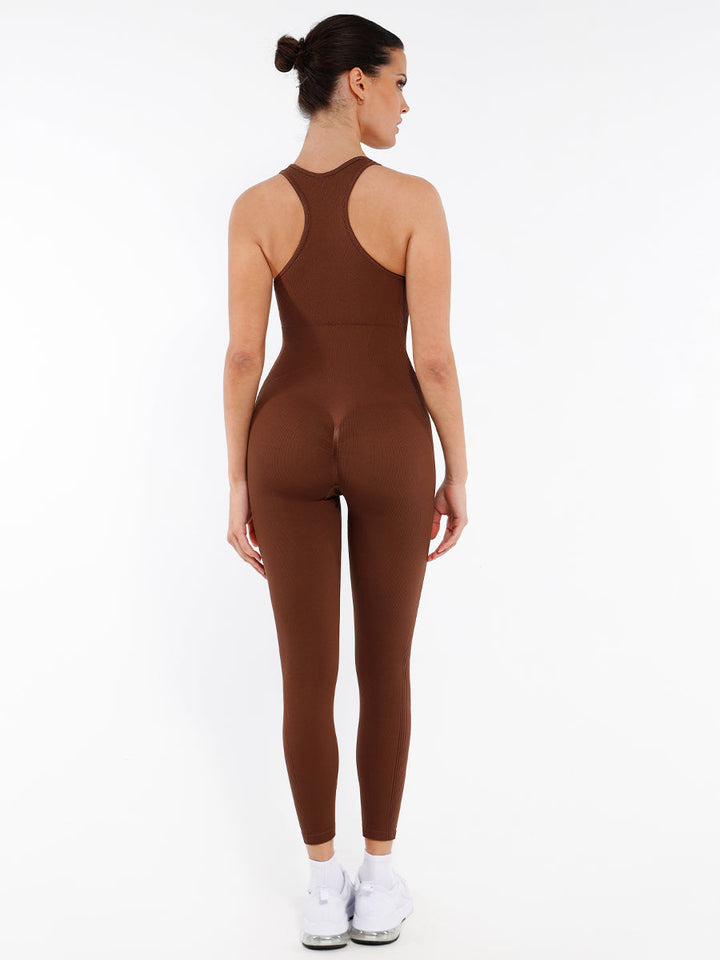 Tuta shapewear senza cuciture e con zip