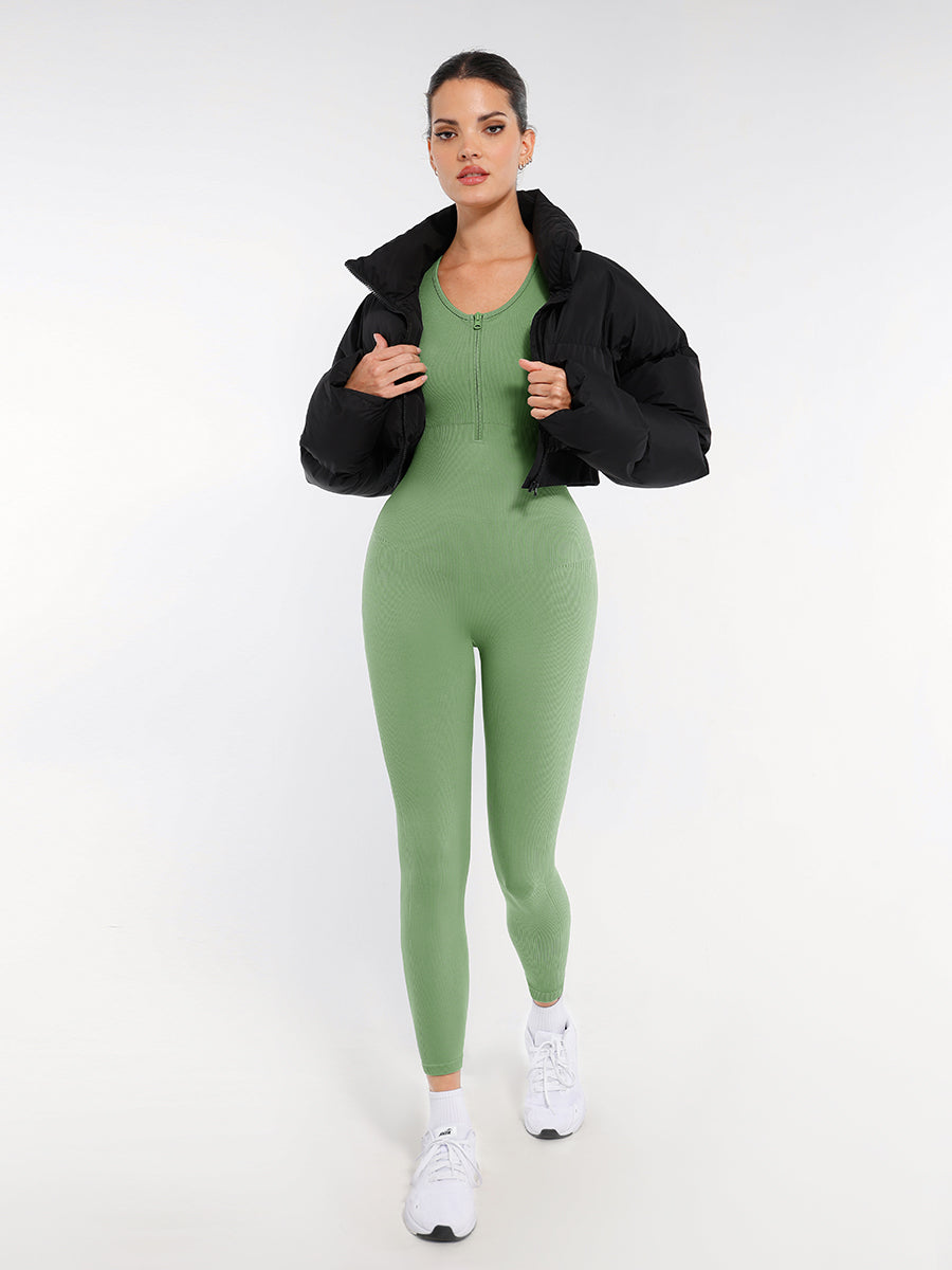 Tuta shapewear senza cuciture e con zip