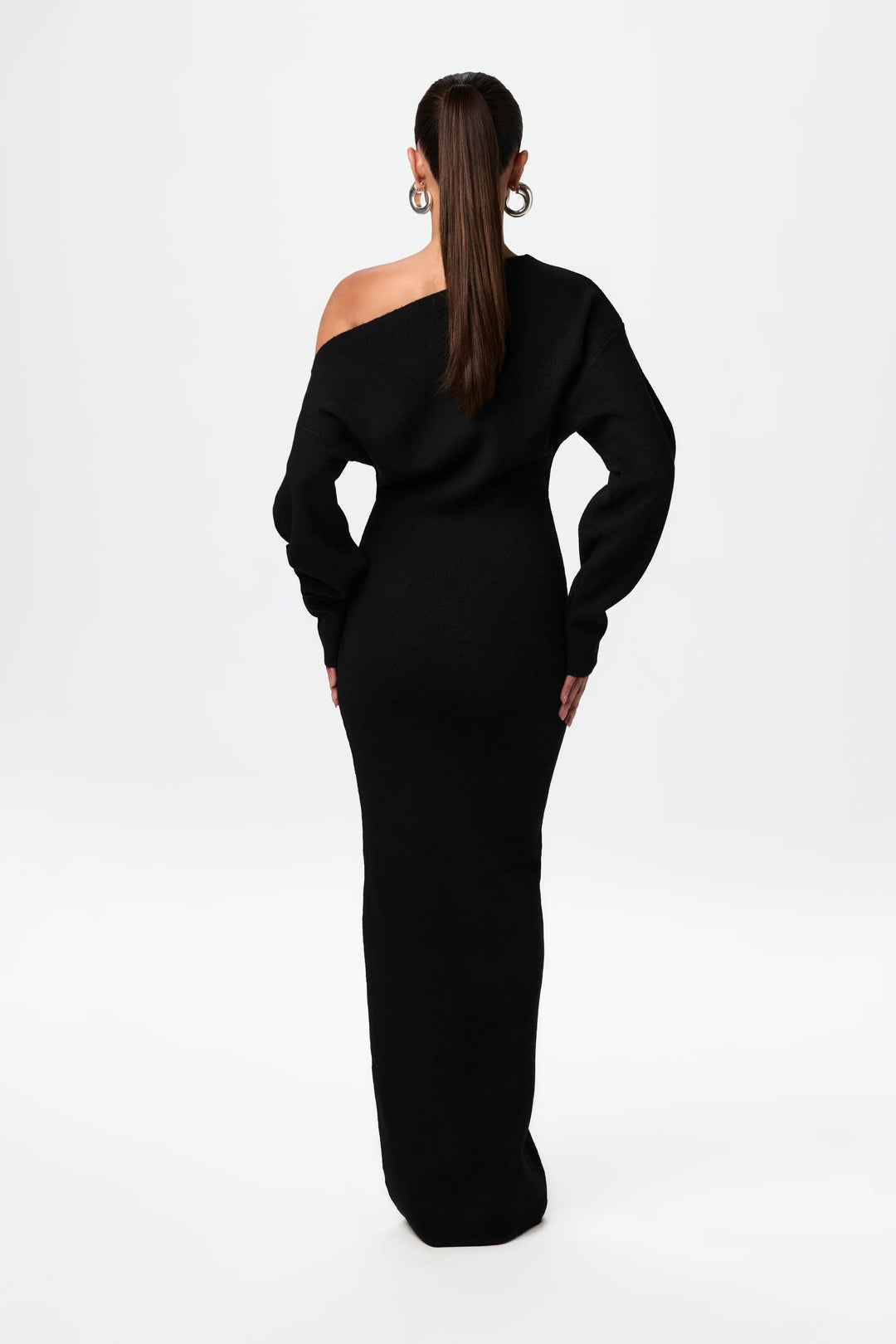 Lulu - Sweater Maxi Dress with Drop Shoulders