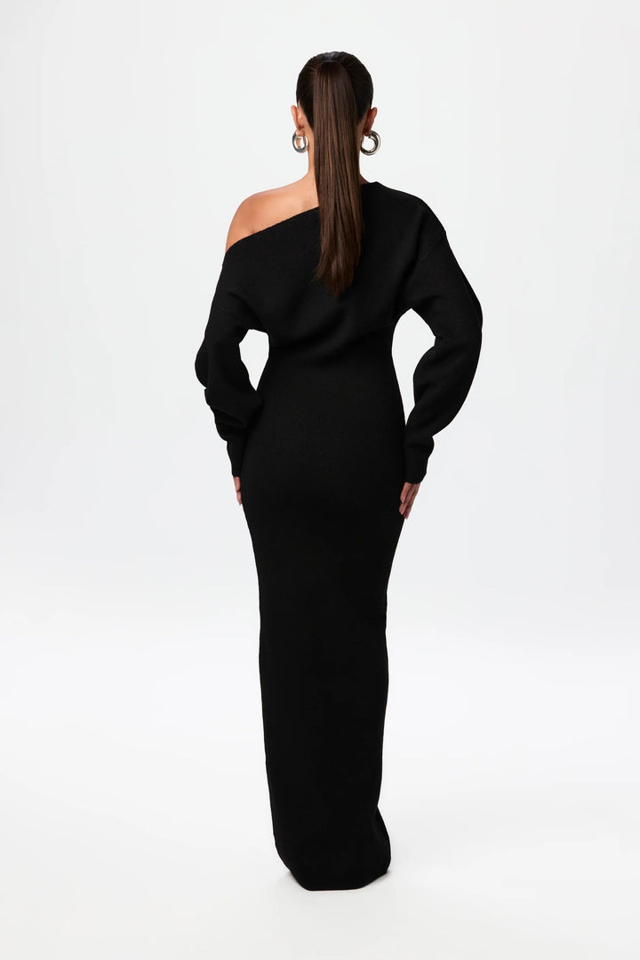Lulu - Sweater Maxi Dress with Drop Shoulders