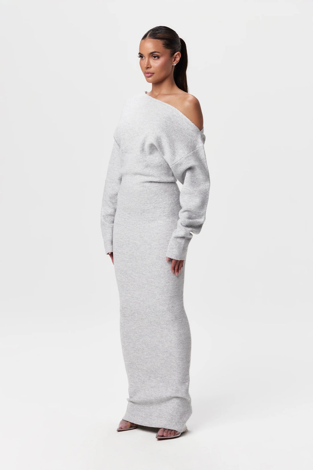 Lulu - Sweater Maxi Dress with Drop Shoulders