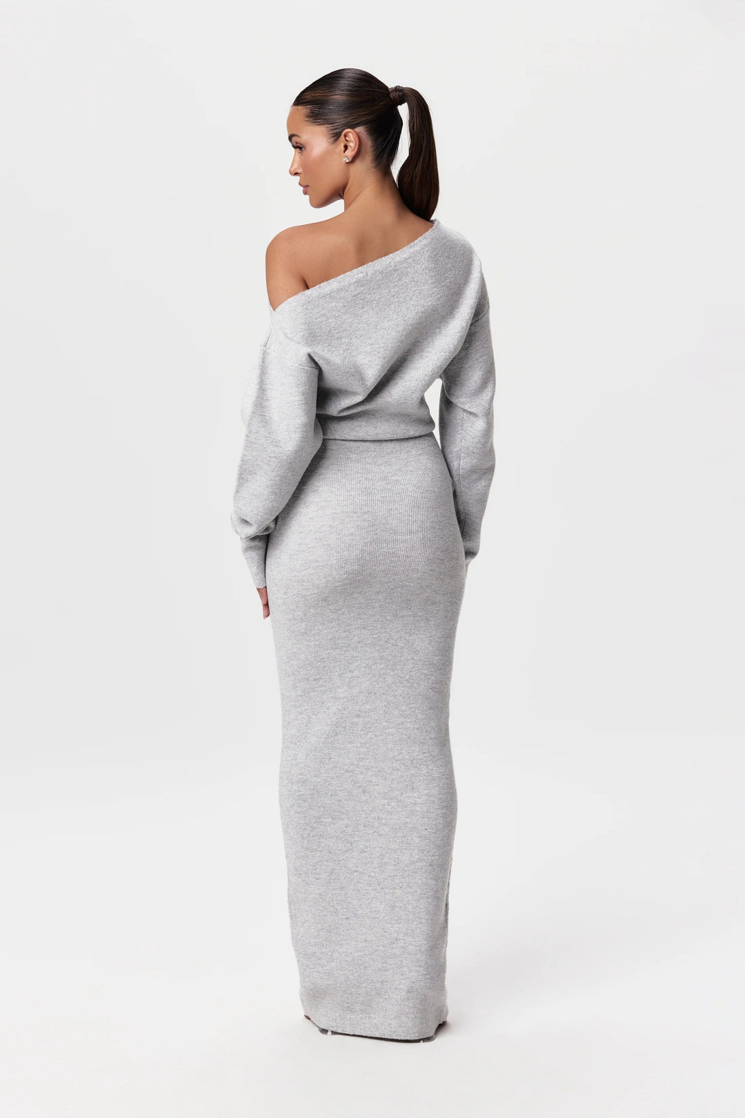 Lulu - Sweater Maxi Dress with Drop Shoulders