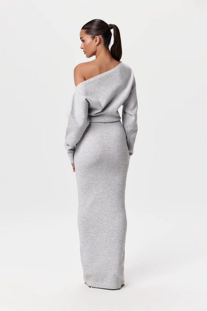Lulu - Sweater Maxi Dress with Drop Shoulders