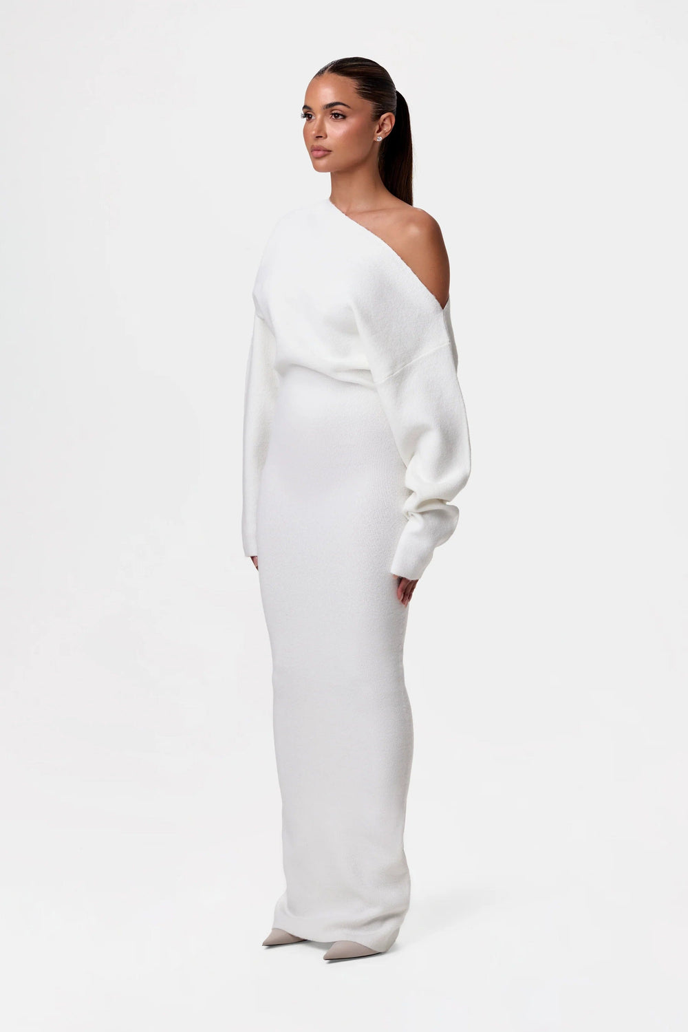 Lulu - Sweater Maxi Dress with Drop Shoulders