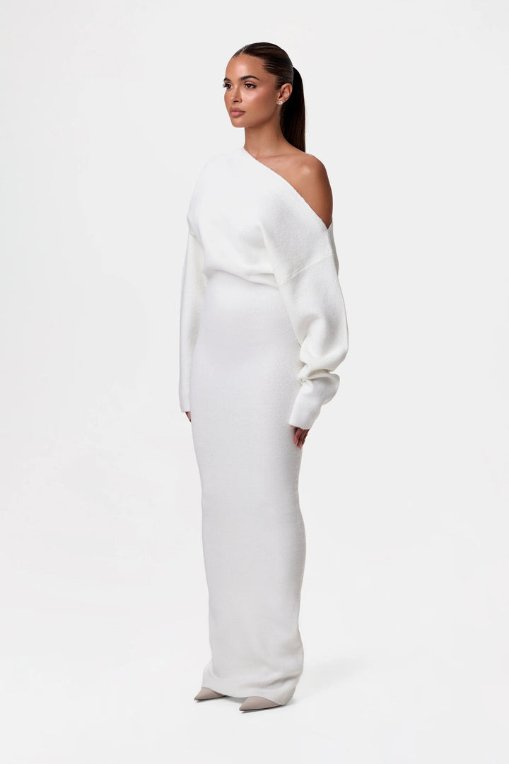 Lulu - Sweater Maxi Dress with Drop Shoulders
