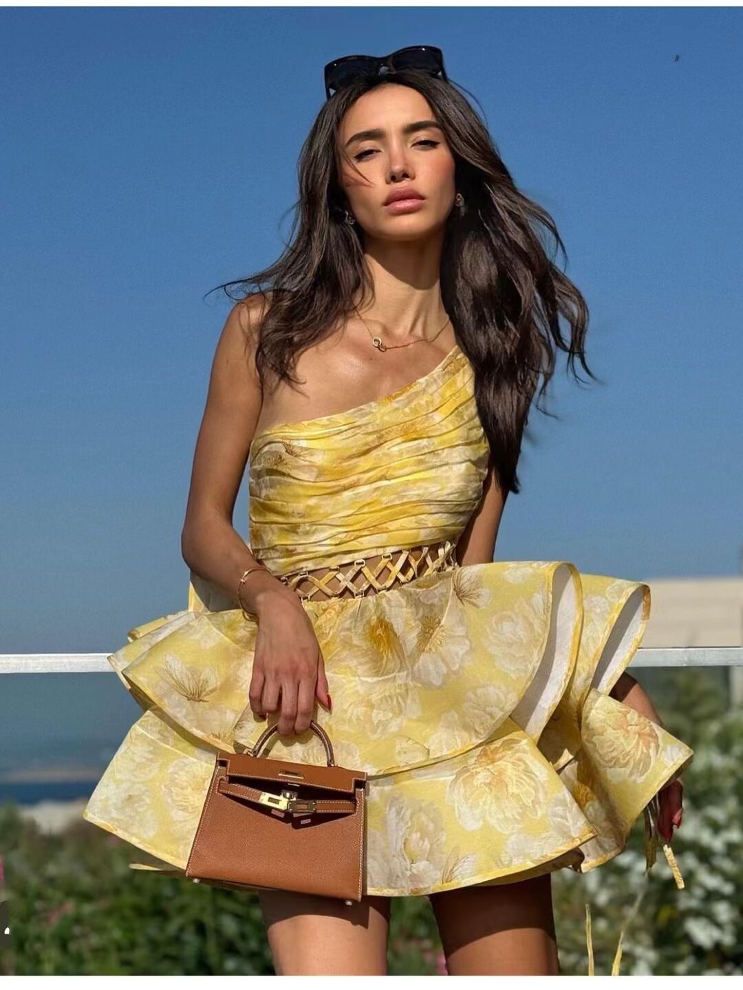 Daphne - Floral One Shoulder Mini Dress