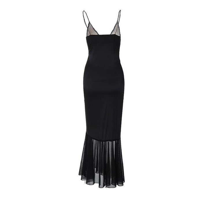 Noreia ™ | Mesh maxi dress with spliced lace