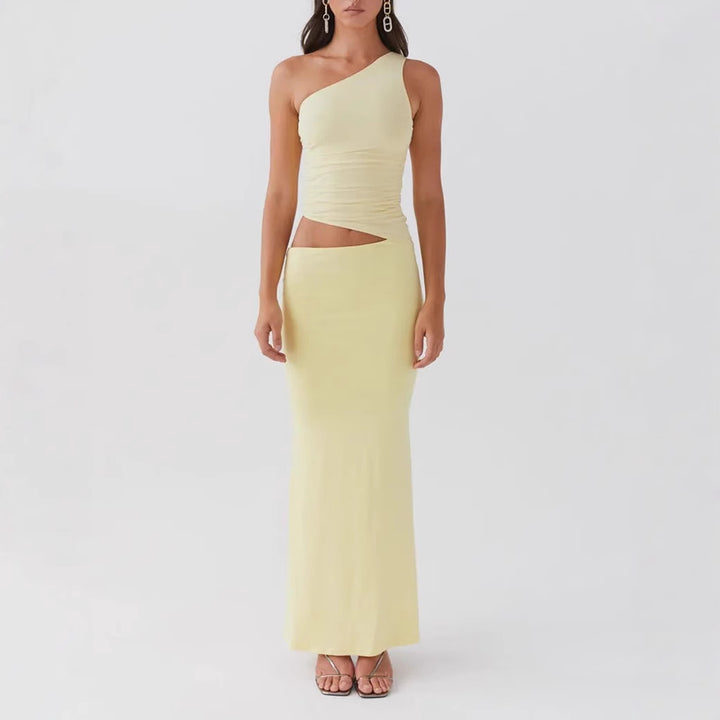 Neomie - Cream Fishtail Maxi Skirt