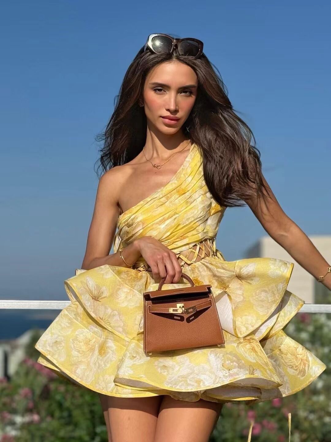 Daphne - Floral One Shoulder Mini Dress