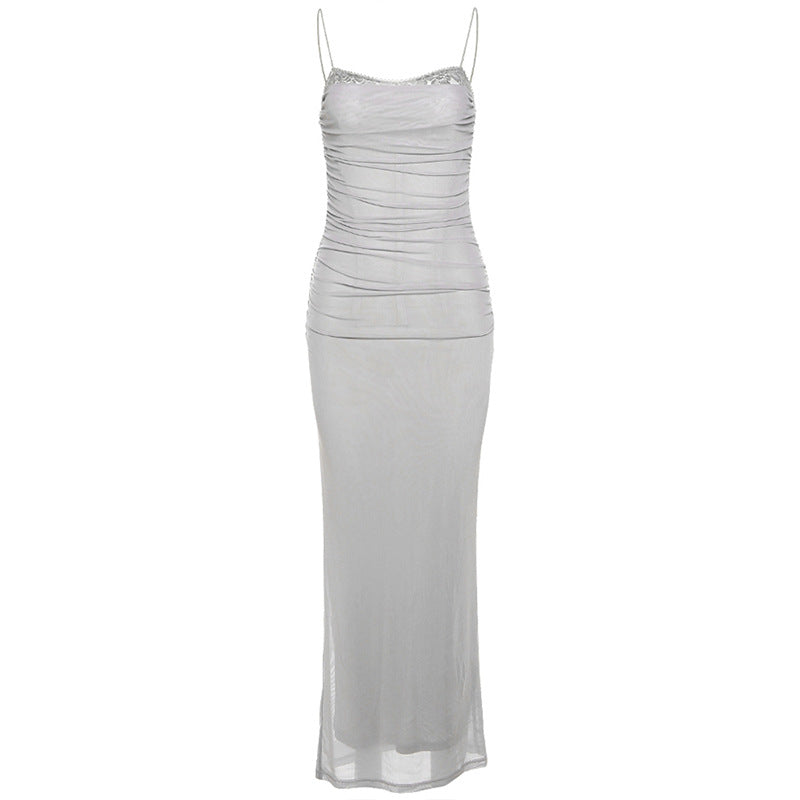 AURELIA - MAXI ABITO IN PIZZO A RETE