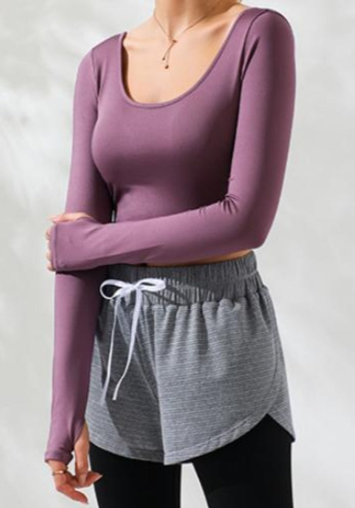 Integrated bra t-shirt - Amber