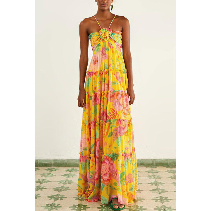 Kara ™ | Floral Print Layered Dress