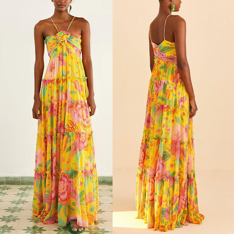 Kara ™ | Floral Print Layered Dress